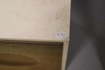 a close up view of a piece of metal with a label on it