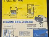 affiche apposée sur le mur d'un immeuble, donnant des instructions sur l'utilisation d'un extincteur