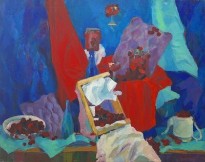 Guy VANBELLE (1931-2008) Cerises et framboises, 1992