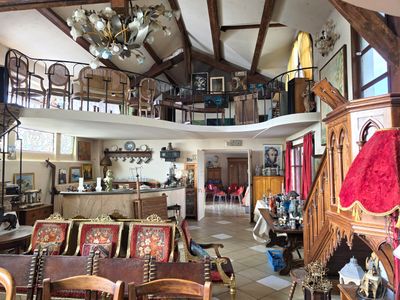 a living room with a lot of furniture in it