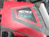 a close up of a red and black machine