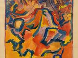 an image of a painting of a woman sitting on a chair