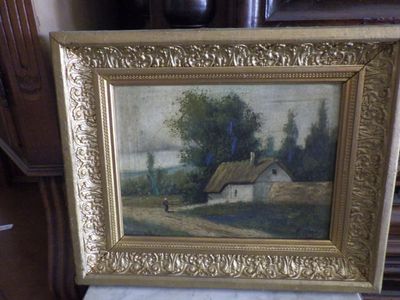 a picture of a picture of a house in a picture frame