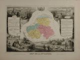 an old map of the state of new hampshire, with a map of the county