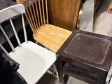 many chairs and a table in a room