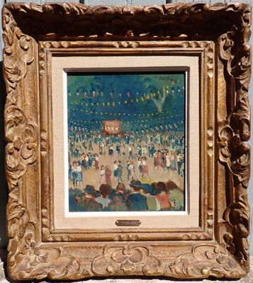 an image of a painting of a crowd of people on a stage
