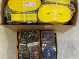 two boxes of yellow and black wires and wires in them