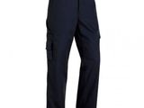 a picture of a black cargo pants with pockets and a belt