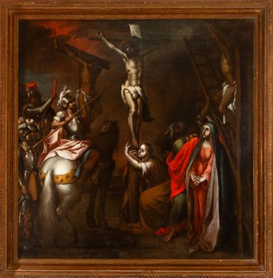 Calvaire, école coloniale de Lima de Pumacallao, Basilio San…