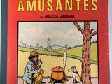 un vieux livre pour enfants avec l'image d'un homme et d'un chien