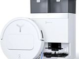Une image représentant un aspirateur robot est visible sur une surface blanche.