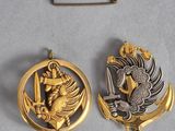 deux broches en or et en argent ornées chacune d’un dragon