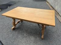 Table rectangulaire en chêne et fer forgé - 2 allonges P 37 … (photo 2)