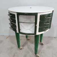 "Girator" en métal relaqué ou meuble de dentiste de forme ci… (photo 2)