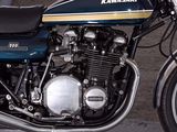 a motorcycle that is parked in a parking lot
