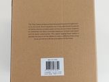 the back of a brown box with a barcode on it