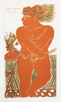 an image of a drawing of a woman sitting on a chair