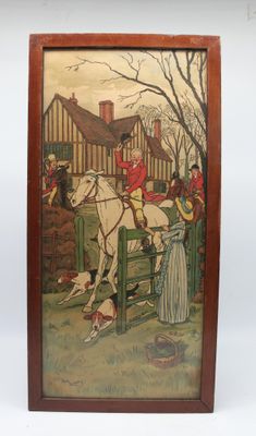 une image d'un tableau représentant un homme à cheval et une femme à cheval