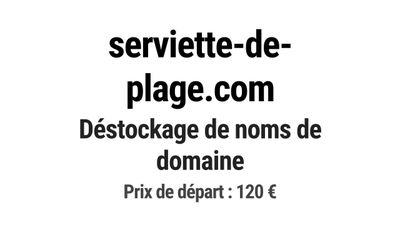 Nom de domaine serviette-de-plage.