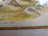 a picture of a painting of a man and a woman on the beach