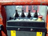 a close up of a control panel on the side of a truck
