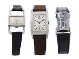 three different types of watches are displayed on a white background