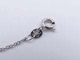 a close up of a silver chain with a lock on it