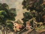 a picture of a painting on the wall of a house