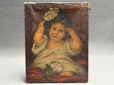 Ecole Française XIX° Petite fille.