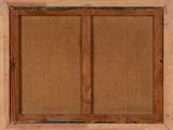 an image of a picture of a window with a wooden frame