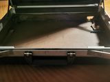 a suitcase that is open on a table