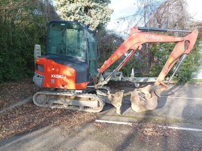 *Mini pelle KUBOTA KX 030-4 numéro série 50050 - Année 2017 …