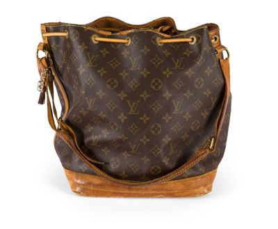 un sac à bandoulière Louis Vuitton en cuir marron et beige