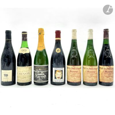six bouteilles de vin sont alignées sur une surface blanche