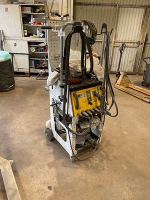 a machine that is sitting in a garage