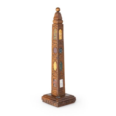 OBÉLisque Antique EN Bois ET Marbres Divers, 18e - 19e SIÈCL…