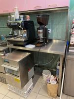 Table inox un plateau avec dosseret avec étagère en partie s…