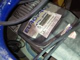 an image of a blue bike with a bunch of wires attached to it