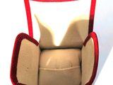 a picture of a red and white chair with a red seat