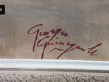 an image of a close up of a painting on a window sill