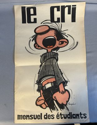 affiche française représentant un personnage de dessin animé en train de pleurer, la bouche grande ouverte