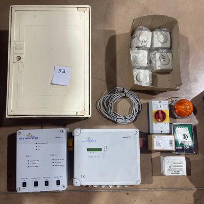 a box of electrical equipment sitting on the floor