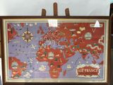 a picture of a map of the world on display