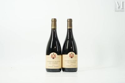 deux bouteilles de vin posées l'une à côté de l'autre sur une table