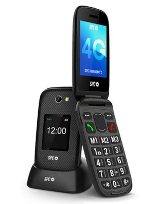 a close up of a cell phone sitting on top of a stand