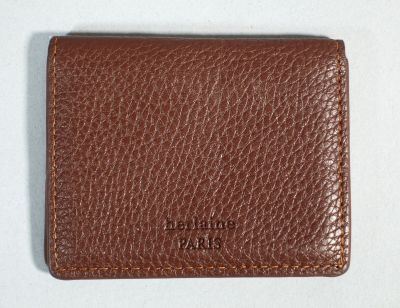 HERLAINE Porte-monnaie en cuir marron