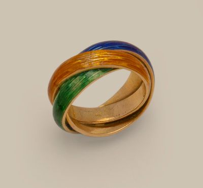 an image of a ring made of gold and enamel