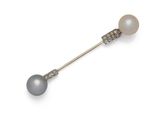 a pearl and diamond broochle pin