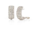 a pair of diamond hoop earrings
