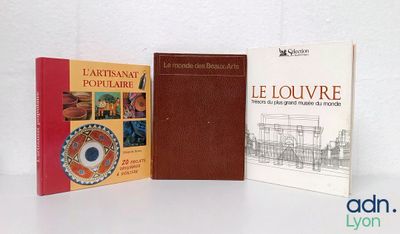 Lot de 3 livres sur l'art et l'artisanat - LE LOUVRE/ LE MON…